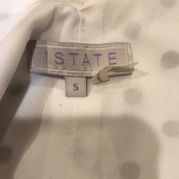 1. State Polka dot white Top S - Picture 3 of 3